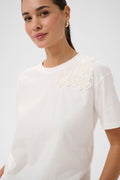 KAFFE Rosie T Shirt Chalk Hvid