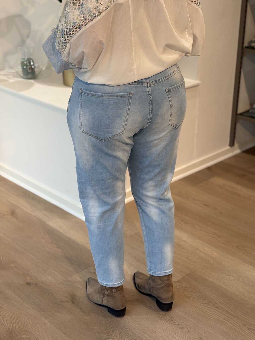 Sexy Woman Jeans Panta Destroy Repair Star Square Lys Denim