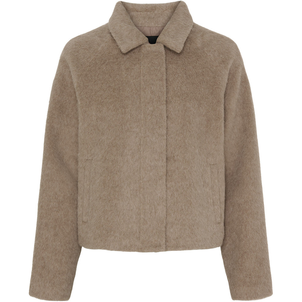 BTF CPH Alpaca Jakke Kort Oatmeal Melange Brun