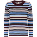 Skovhuus Lovise Strik Pullover Stribet Blackberry Rød