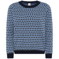 Skovhuus Gaby Strik Pullover Structured Casual Marine Blå