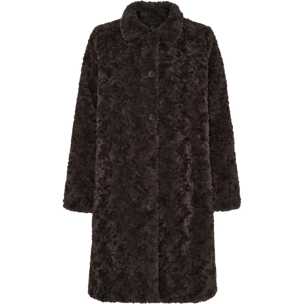 NOTYZ Madrid Jakke Fake Fur Chocolate Brun
