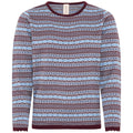 Skovhuus Nynne Strik Pullover Feminine Jaquard Blackberry Rød