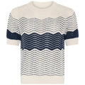 Skovhuus T-shirt Wawing O-Neck Stribet Cream