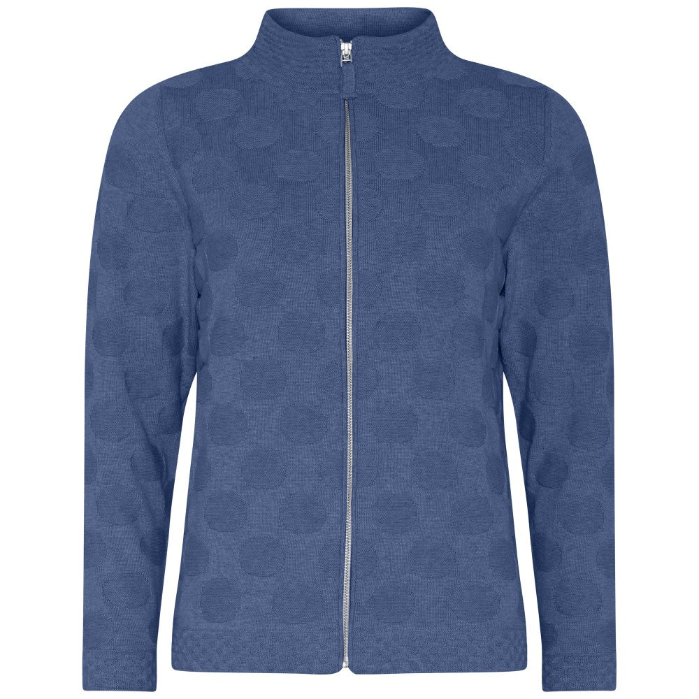 Skovhuus Turtle Cardigan Prikket Blå