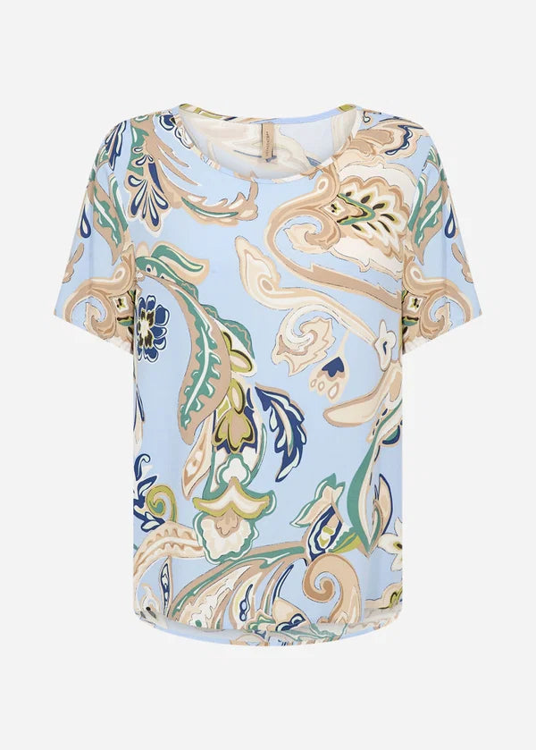 SoyaConcept Casja 1 Bluse Blomster Motiv Blå