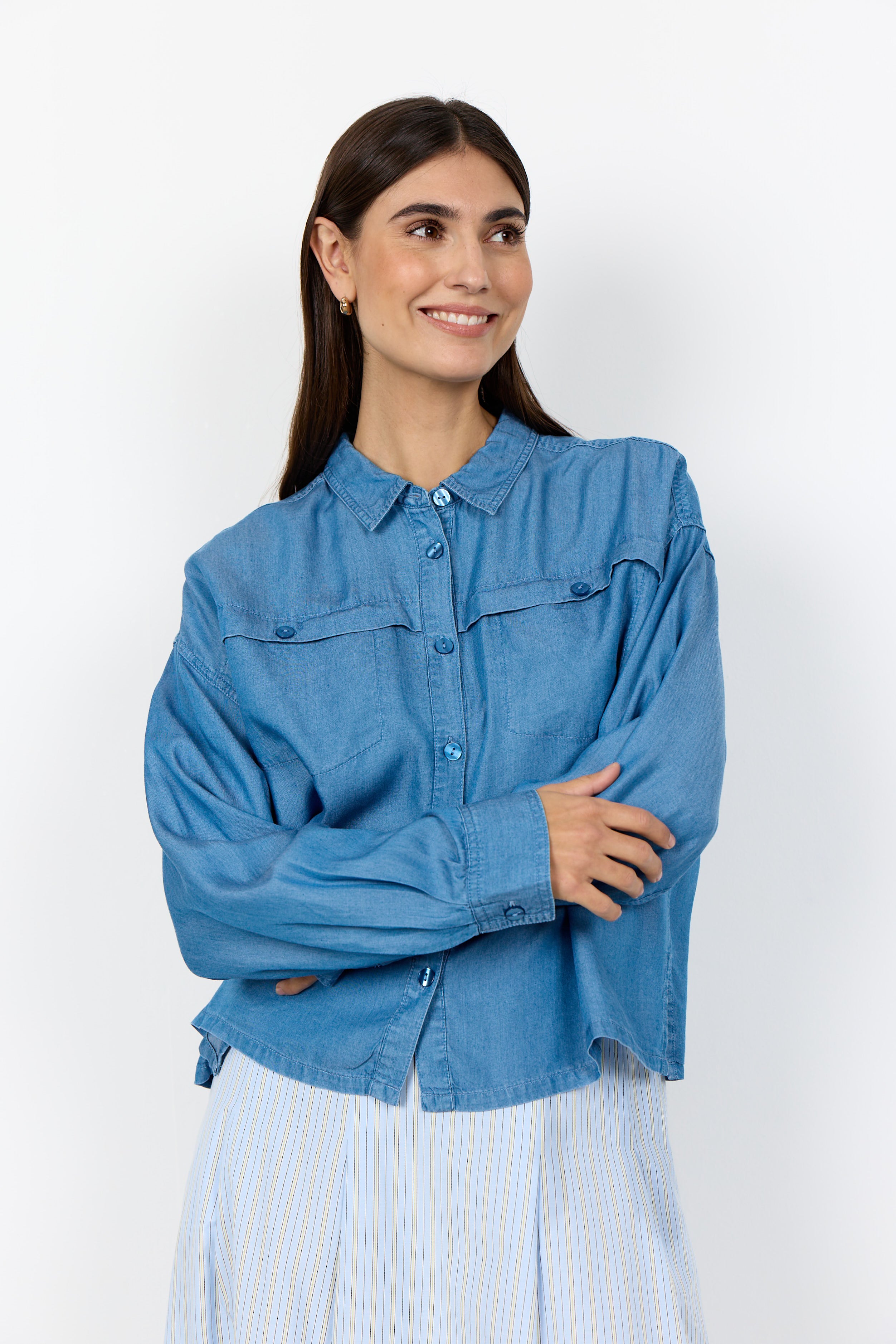 SoyaConcept Liv 60 Skjorte Lyseblå