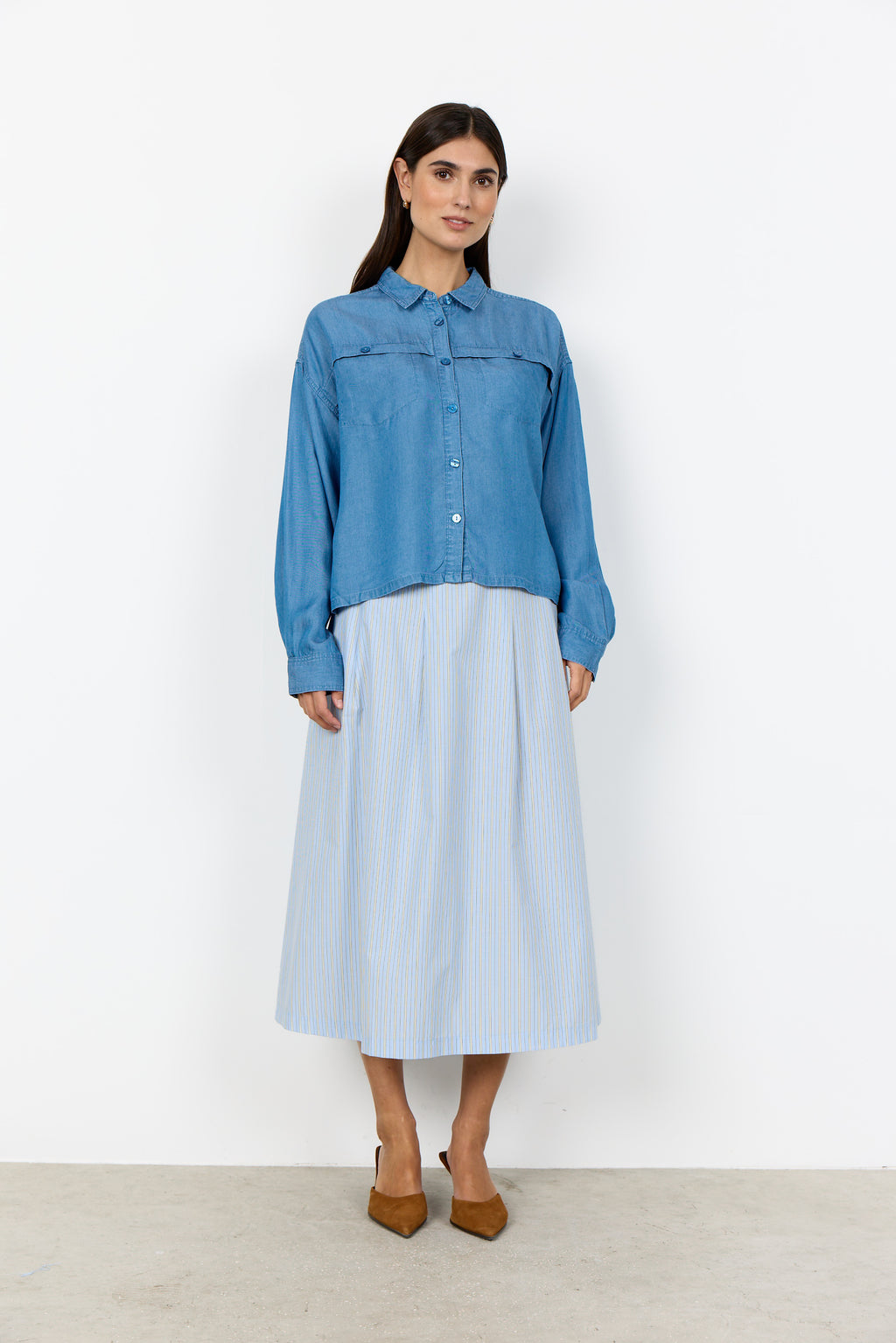 SoyaConcept Liv 60 Skjorte Lyseblå