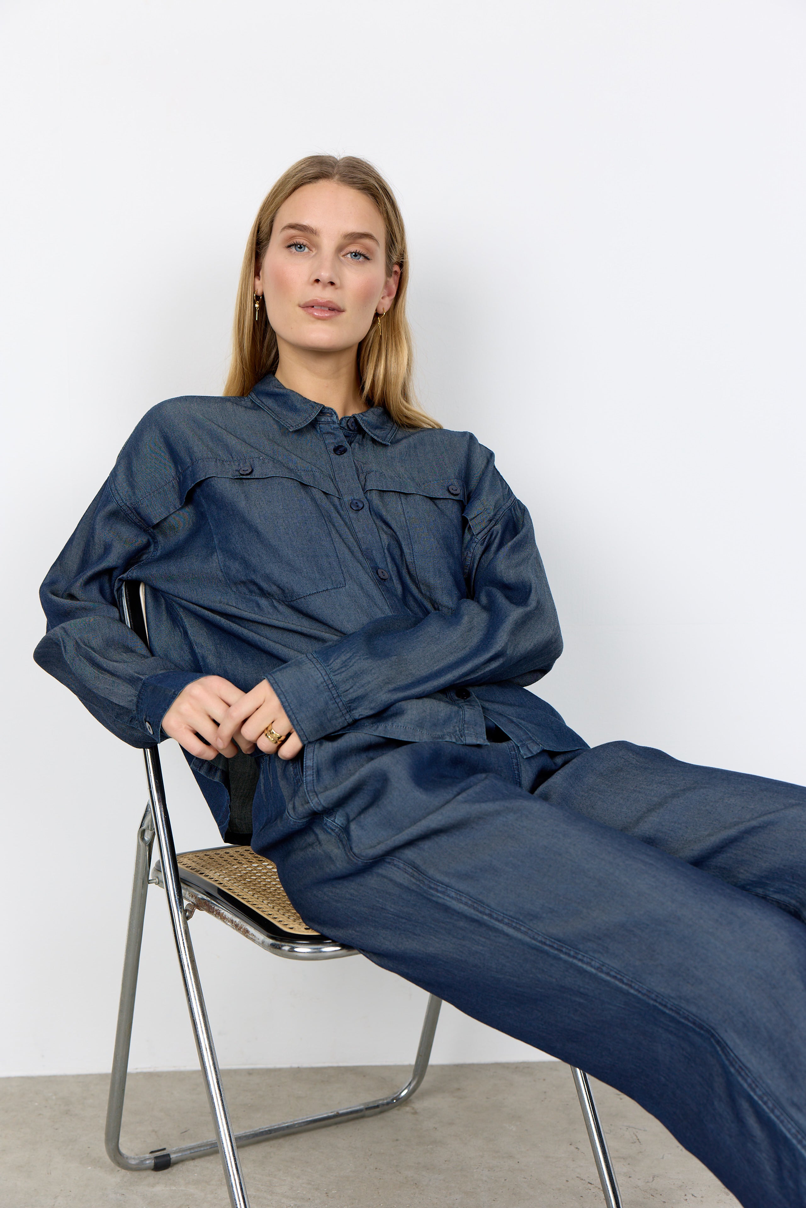 SoyaConcept Liv 60 Skjorte Mørkeblå