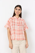 SoyaConcept Farus 1 Skjorte Ternet Salmon Rosa