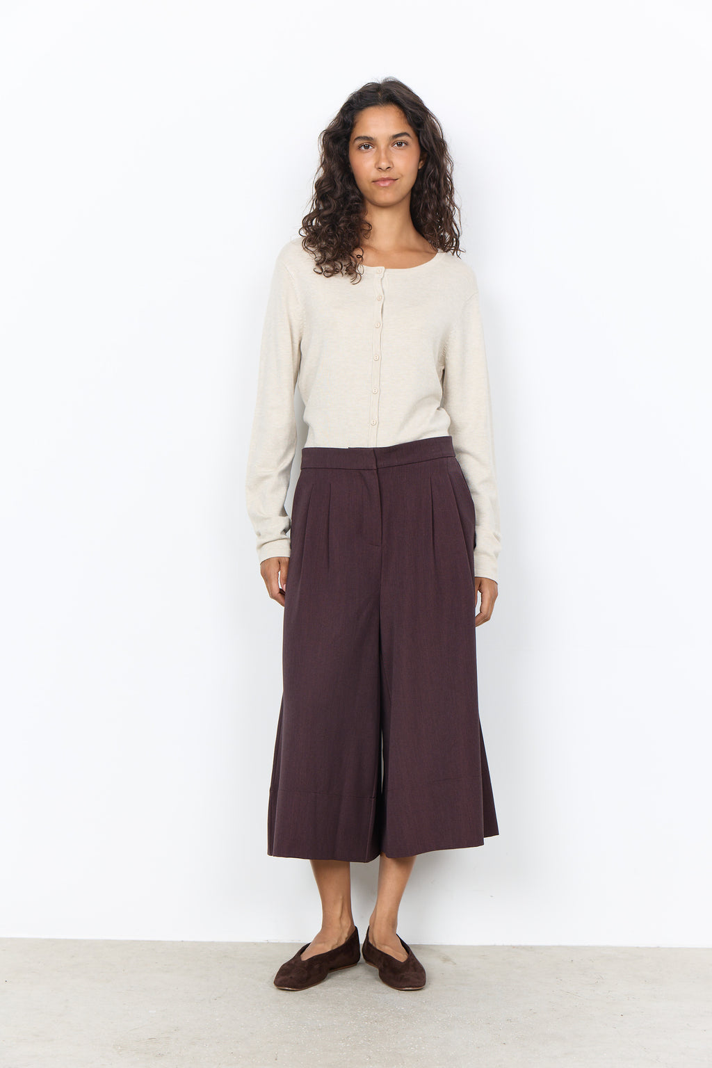 SoyaConcept Ann 3 Shorts Mørk Blomme