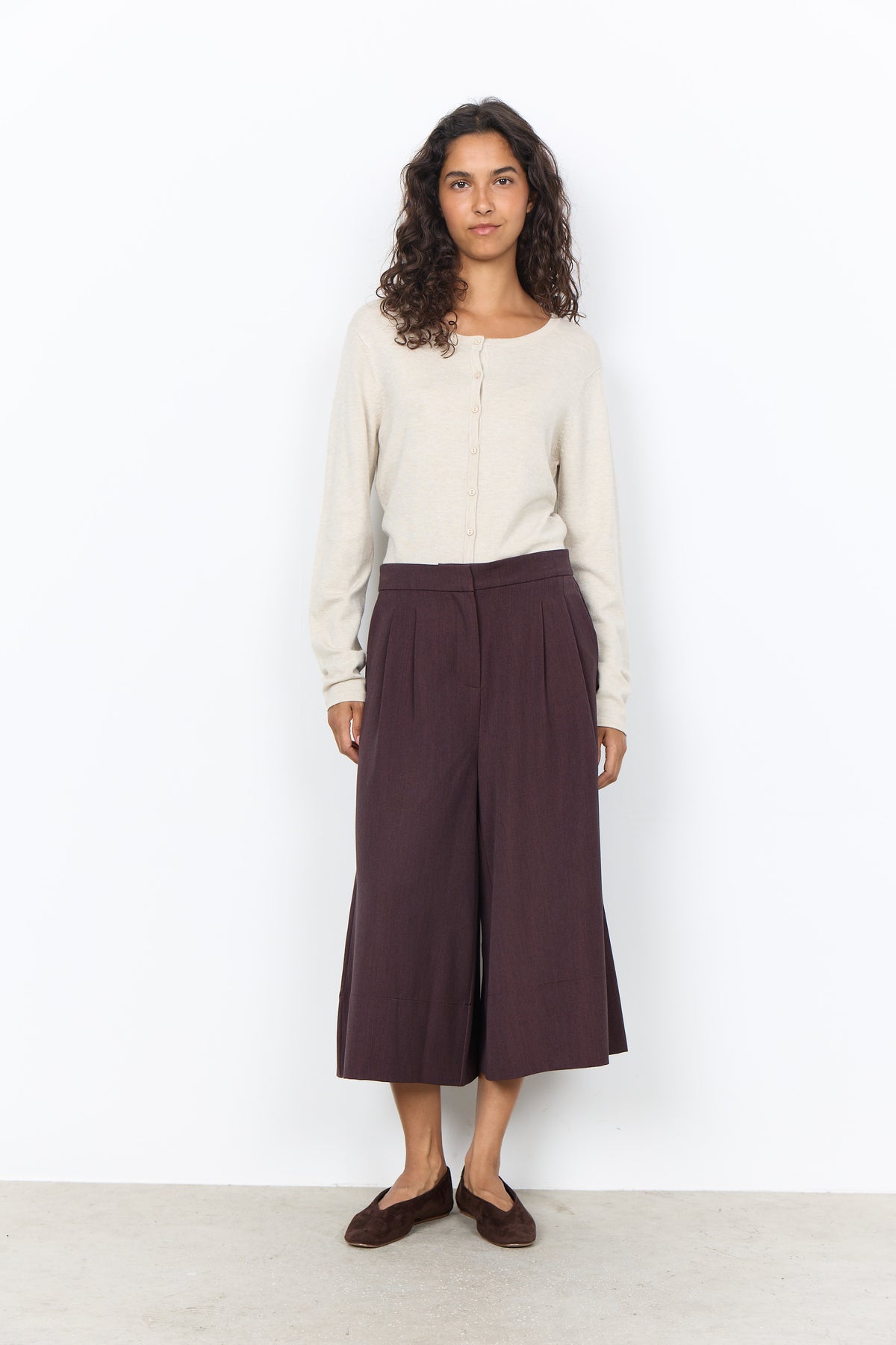 SoyaConcept Ann 3 Shorts Mørk Blomme