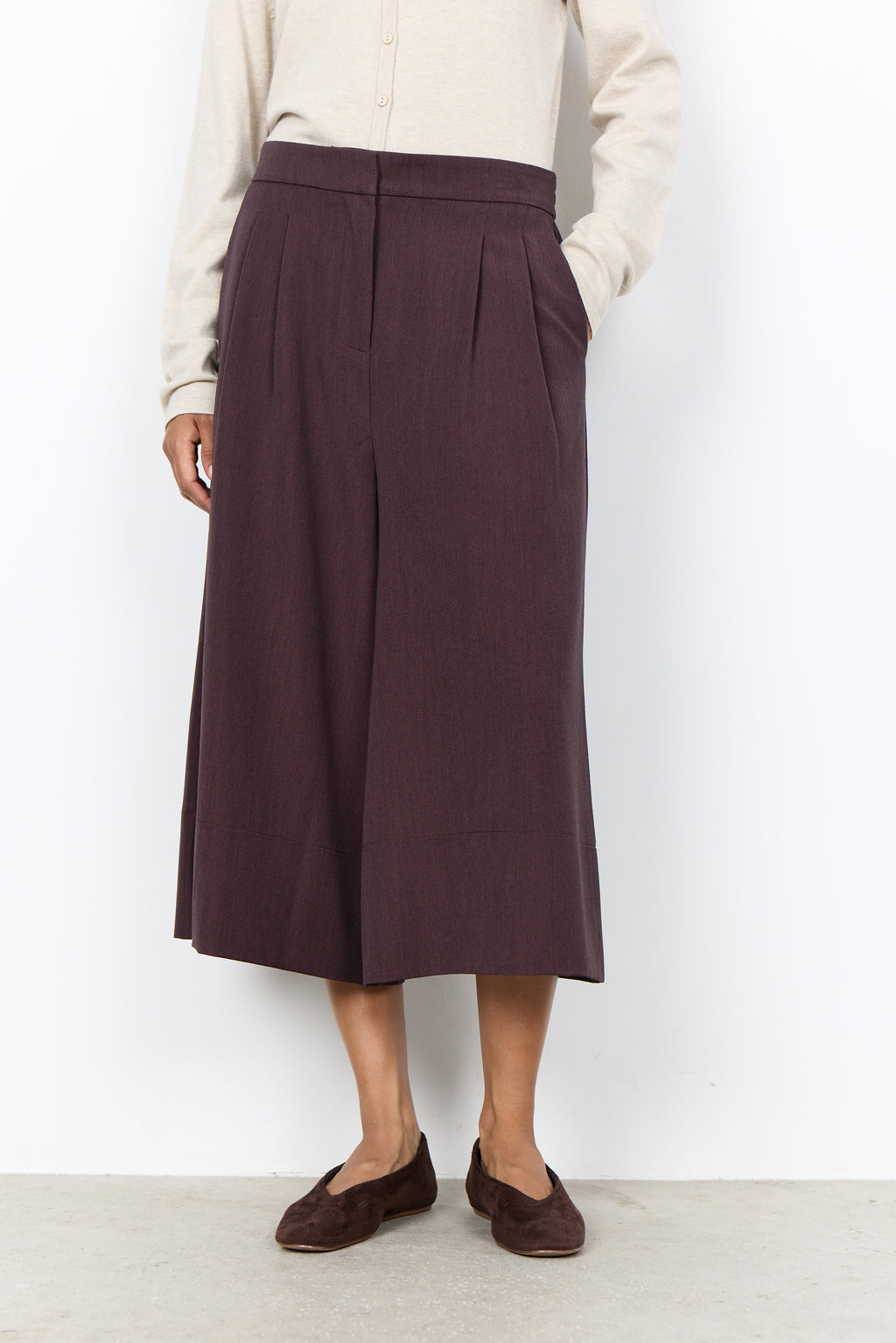 SoyaConcept Ann 3 Shorts Mørk Blomme