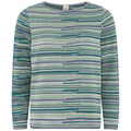 Skovhuus Pullover Structure Stribet Jeans Blå