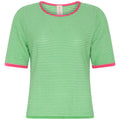 Skovhuus T-shirt Kortærmet Stribet Pea Grøn