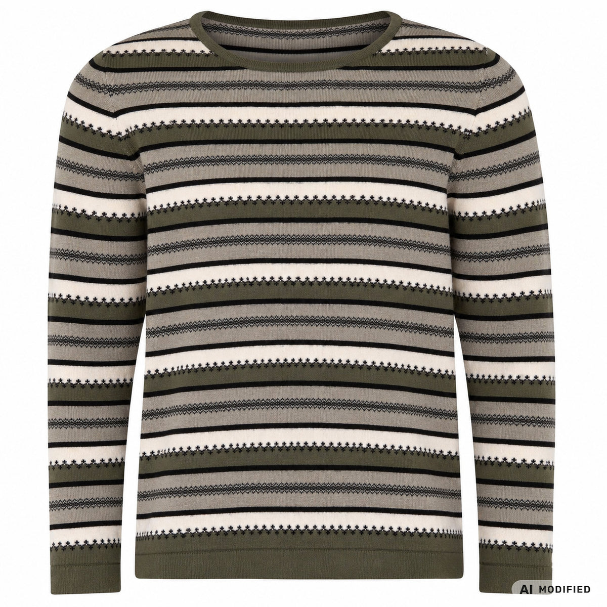 Skovhuus Pullover Structured Jaquard Loden Grøn