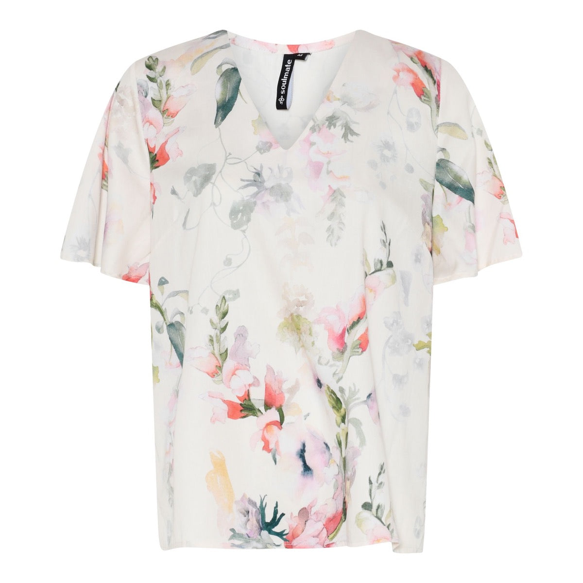 Soulmate Linse 2 Bluse Blomsterprint Hvid
