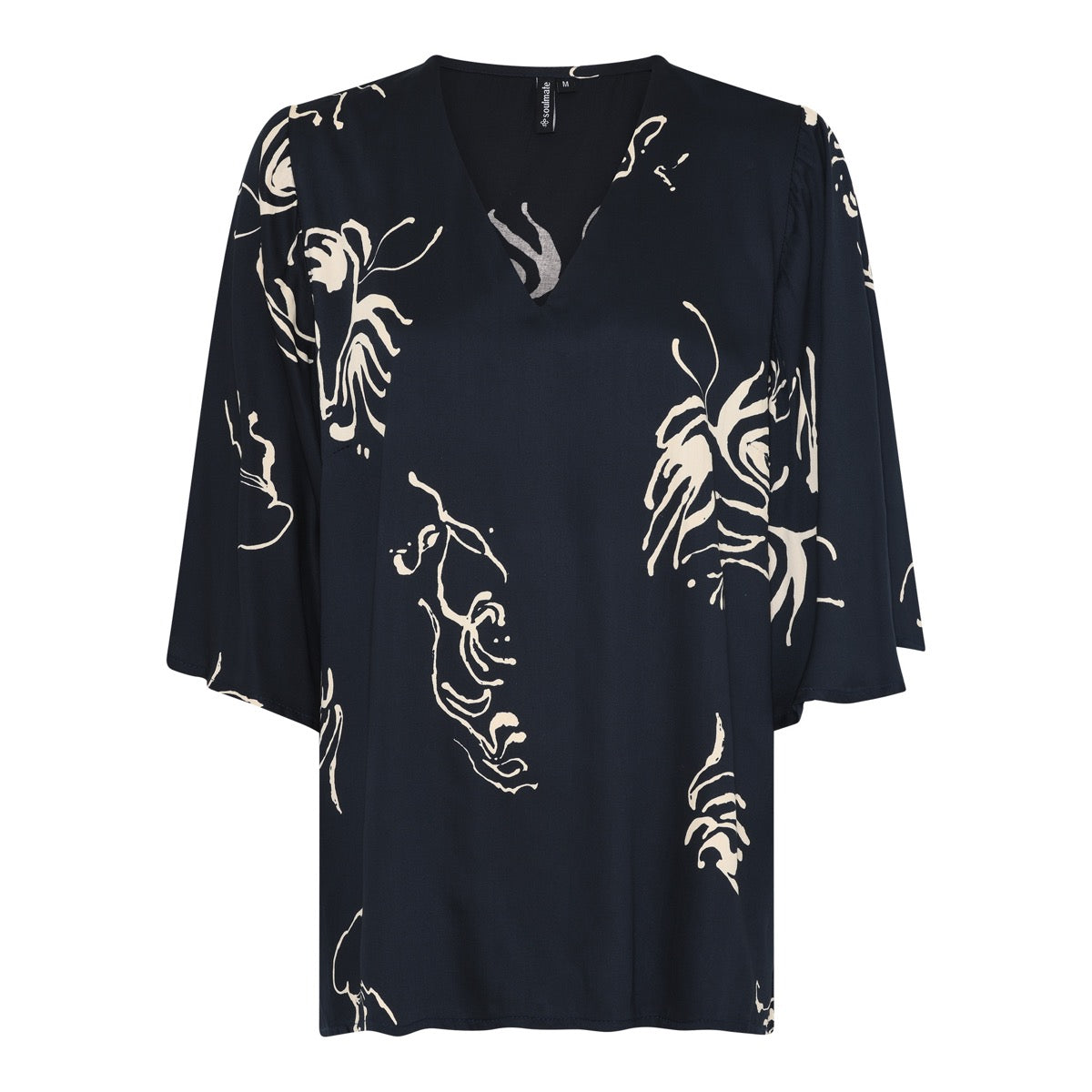 Soulmate Brush 2 Bluse Dark Navy Blå