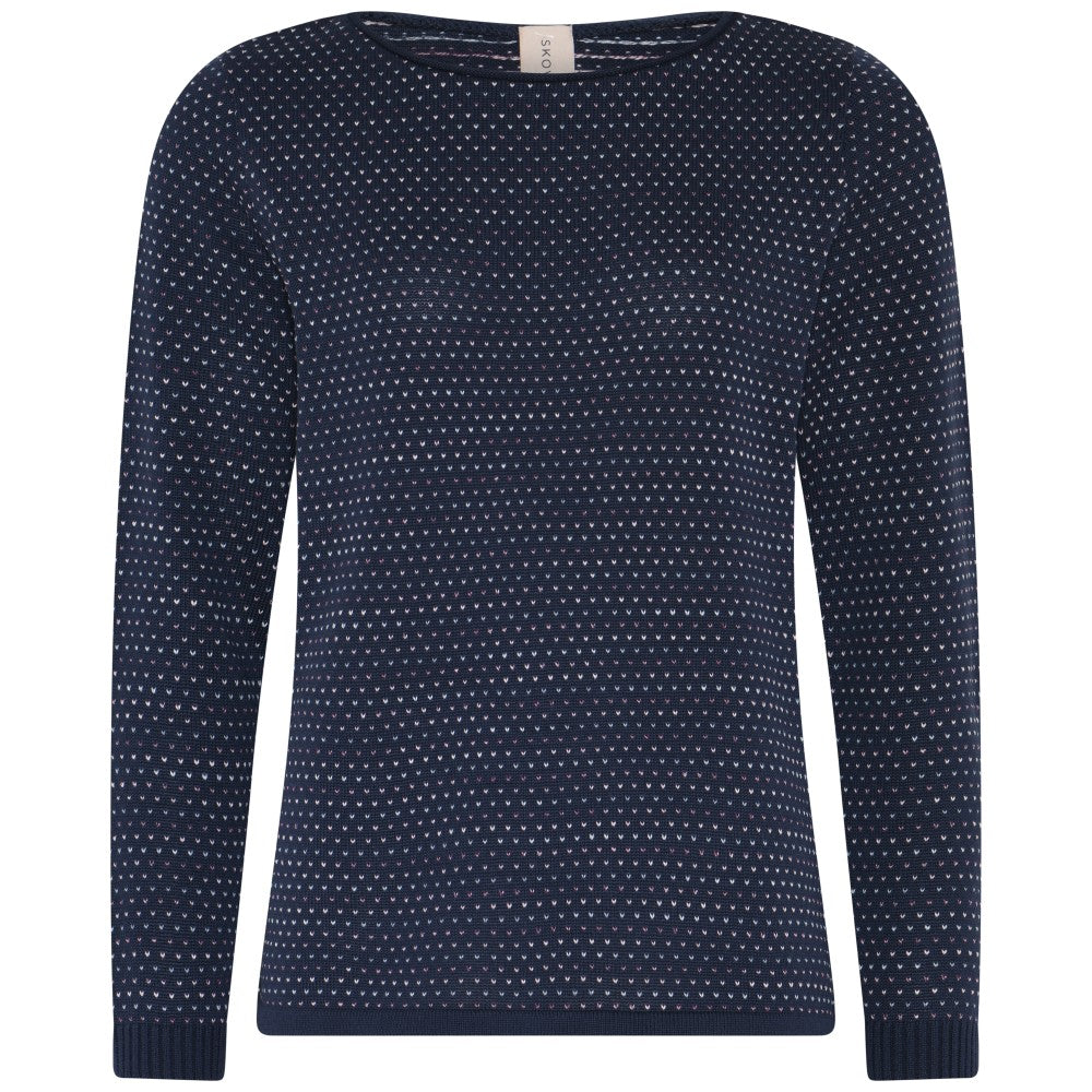 Skovhuus Bluse Rund Hals Nautical Blå