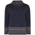 Skovhuus Pullover A-shape w Structure Nautical Blå