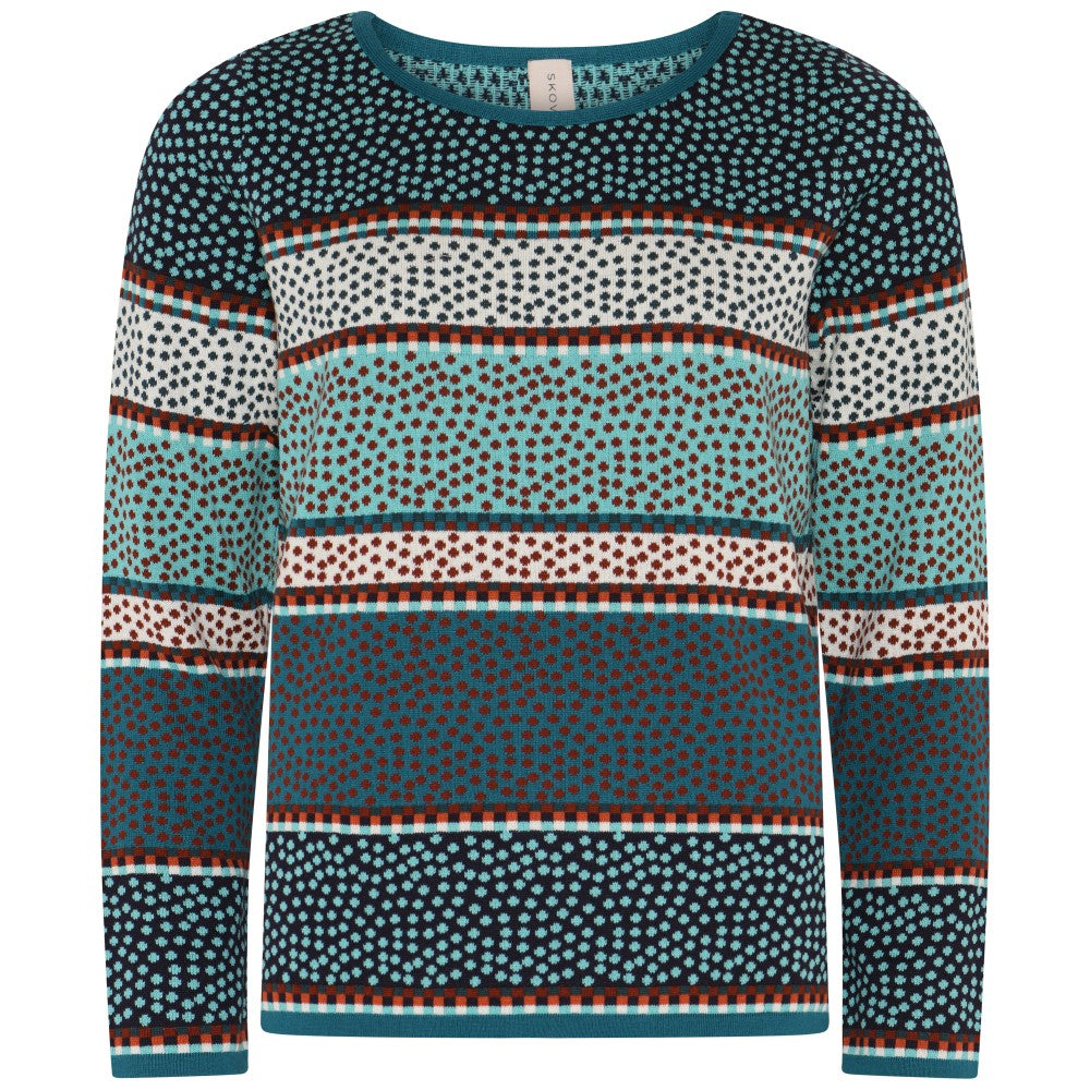 Skovhuus Pullover Petite Prikket Pacific Grøn