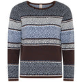 Skovhuus Bluse Rund Hals Stribet Chestnut Brun