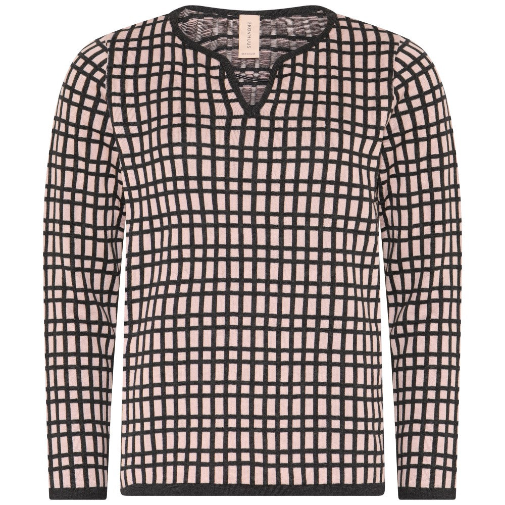 Skovhuus Bluse V-hals Charcoal Grå