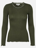 Rosemunde Copenhagen Uld T-Shirt Lange ærmer Olive Night