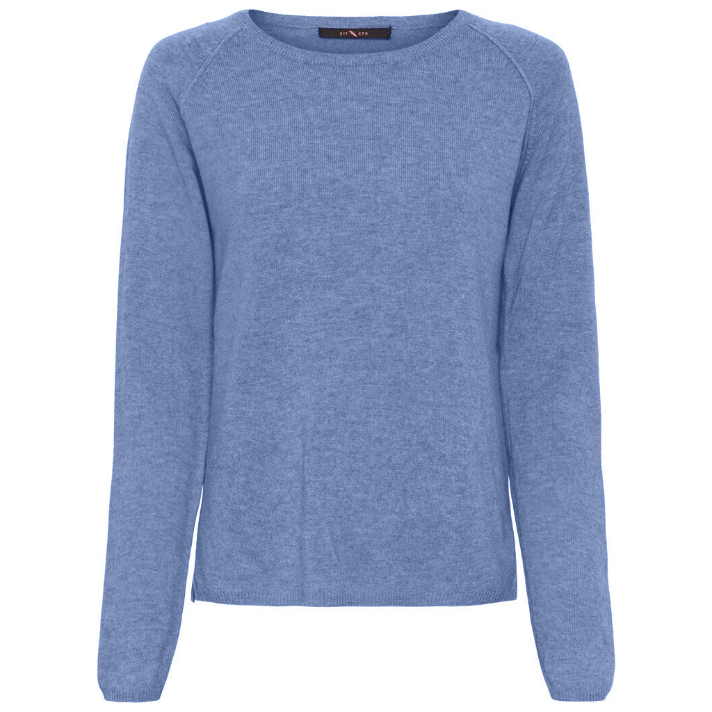 BTF CPH Cashmere Pullover Denim Blå Melange