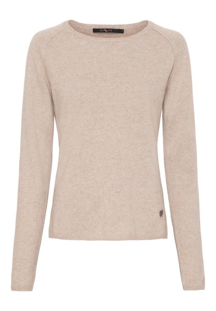 BTF CPH Cashmere Pullover Oat Beige Melange