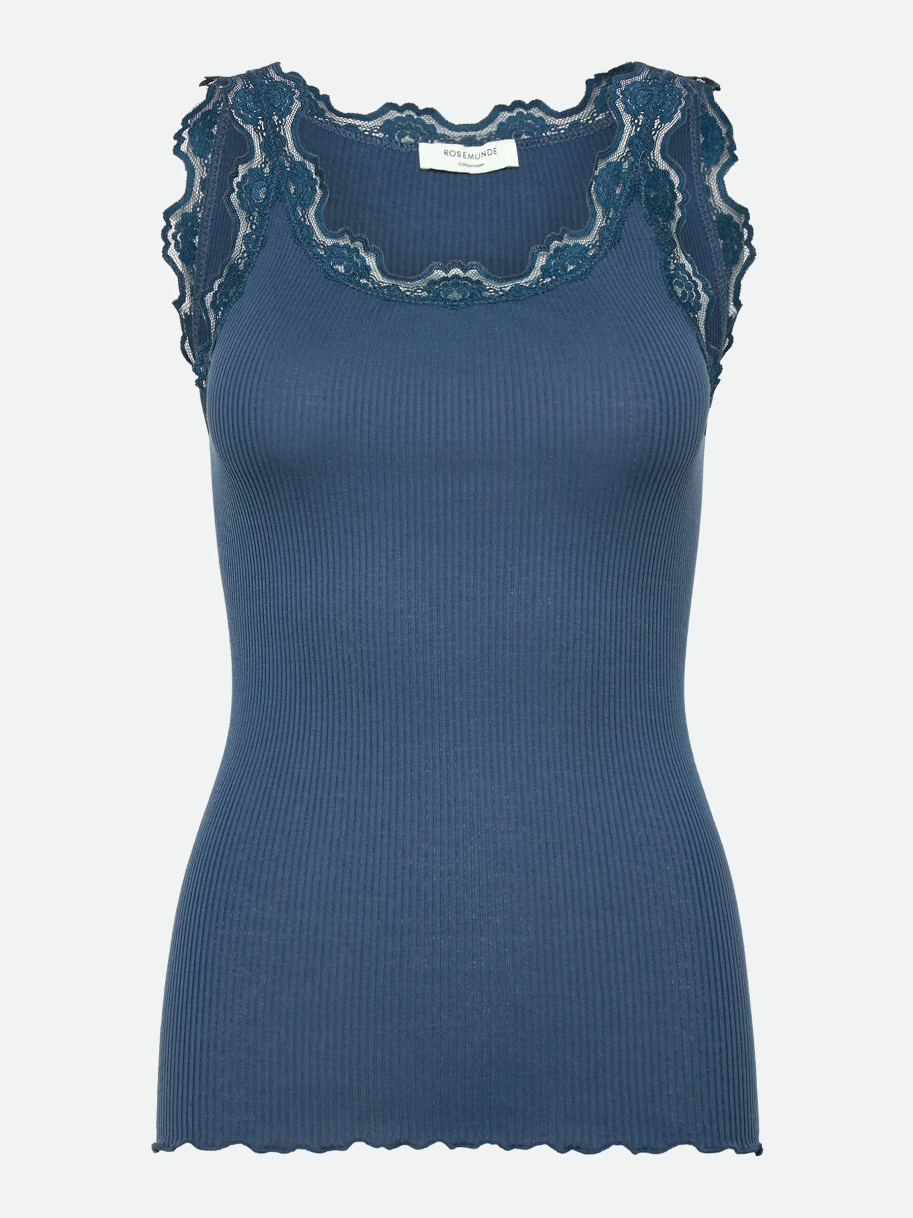 Rosemunde Babette Silke Top Dark Denim Blå