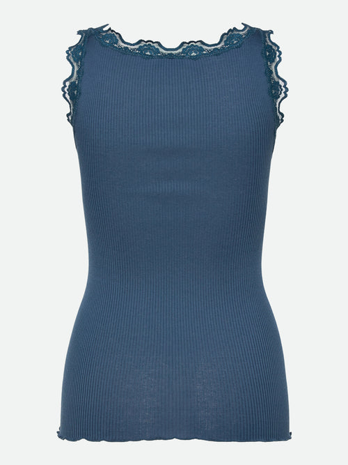Rosemunde Babette Silke Top Dark Denim Blå
