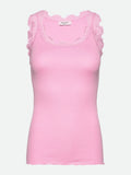 Rosemunde Copenhagen Babette Silke Top w Lace Prism Pink