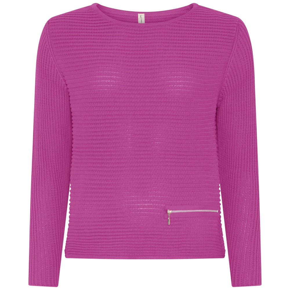 Skovhuus Pullover w Zipper Effect Dewberry Lilla