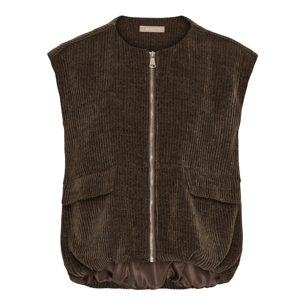 Marta Du Chateau Freya Vest Moro Brun  Onesize