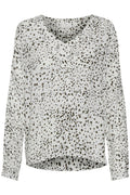 KAFFE Debra Amber Bluse LS Chalk Grøn