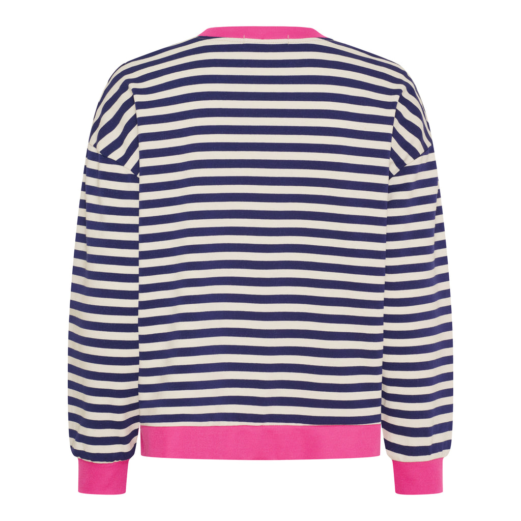 Marta Du Chateau Vilda T-shirt Langærmet Navy Blå Fuxia