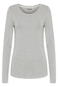 Fransa Kasic T Shirt LS Asphalt Grå