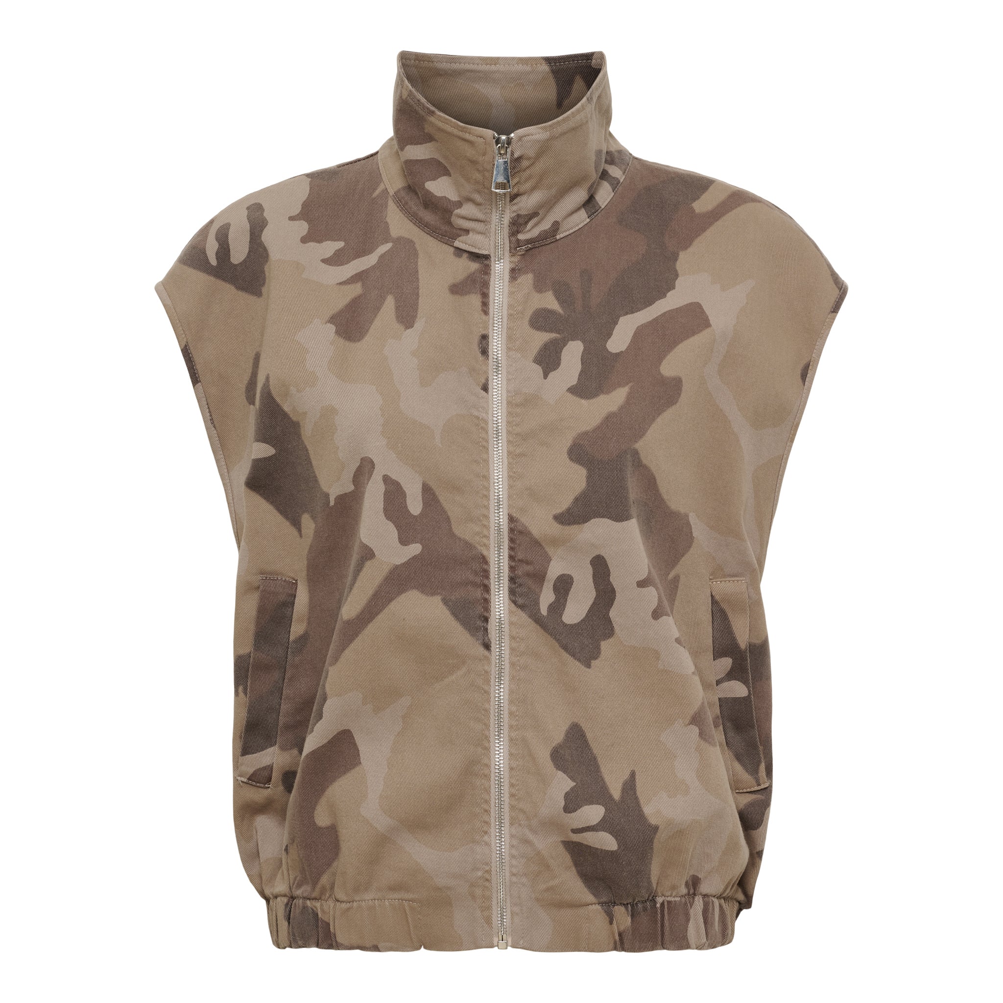 Marta Du Chateau Silver Vest Beige Camo  Onesize