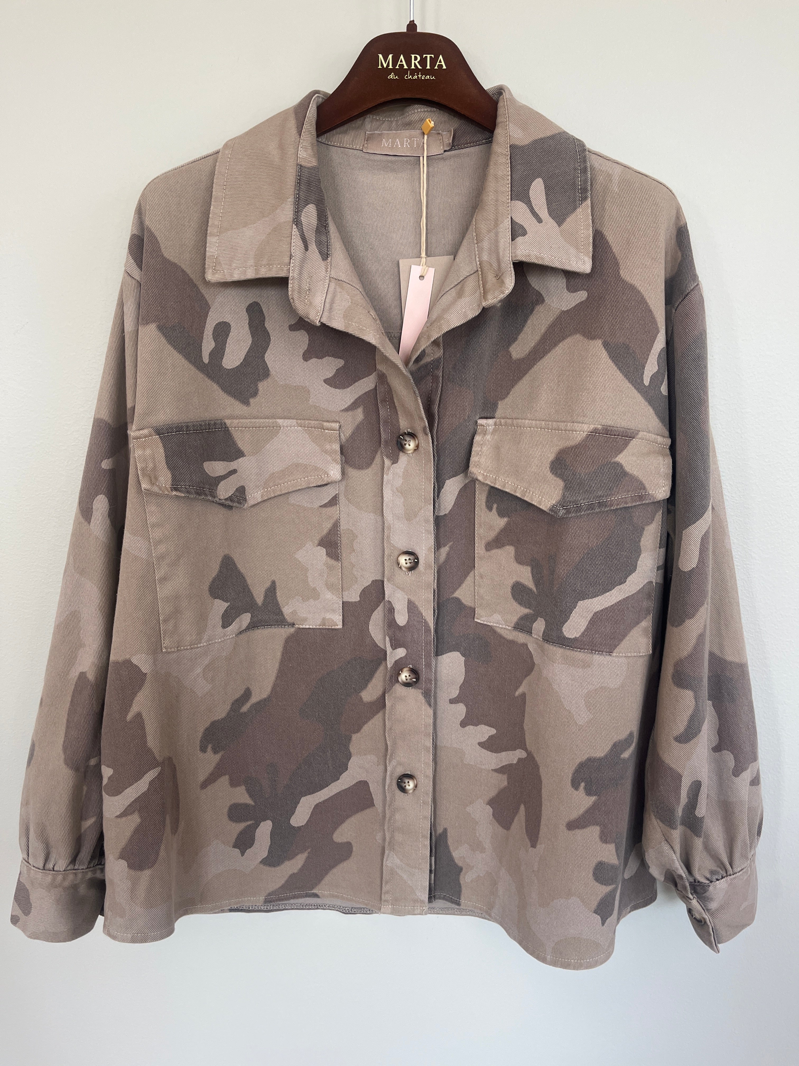 Marta Du Chateau Moonstone Jakke Beige Camo