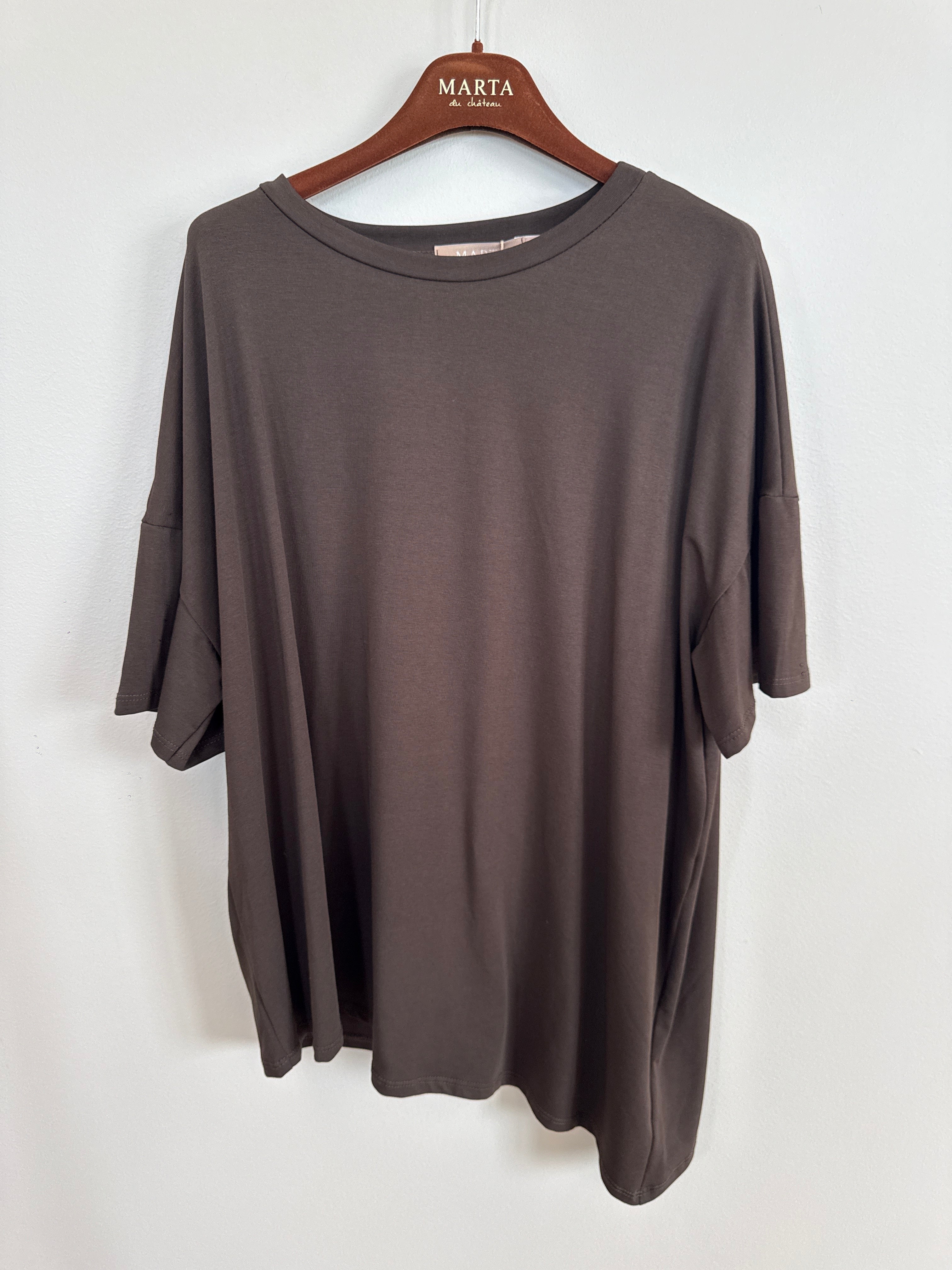 Marta Du Chateau Azure T Shirt Moro Brun  Onesize
