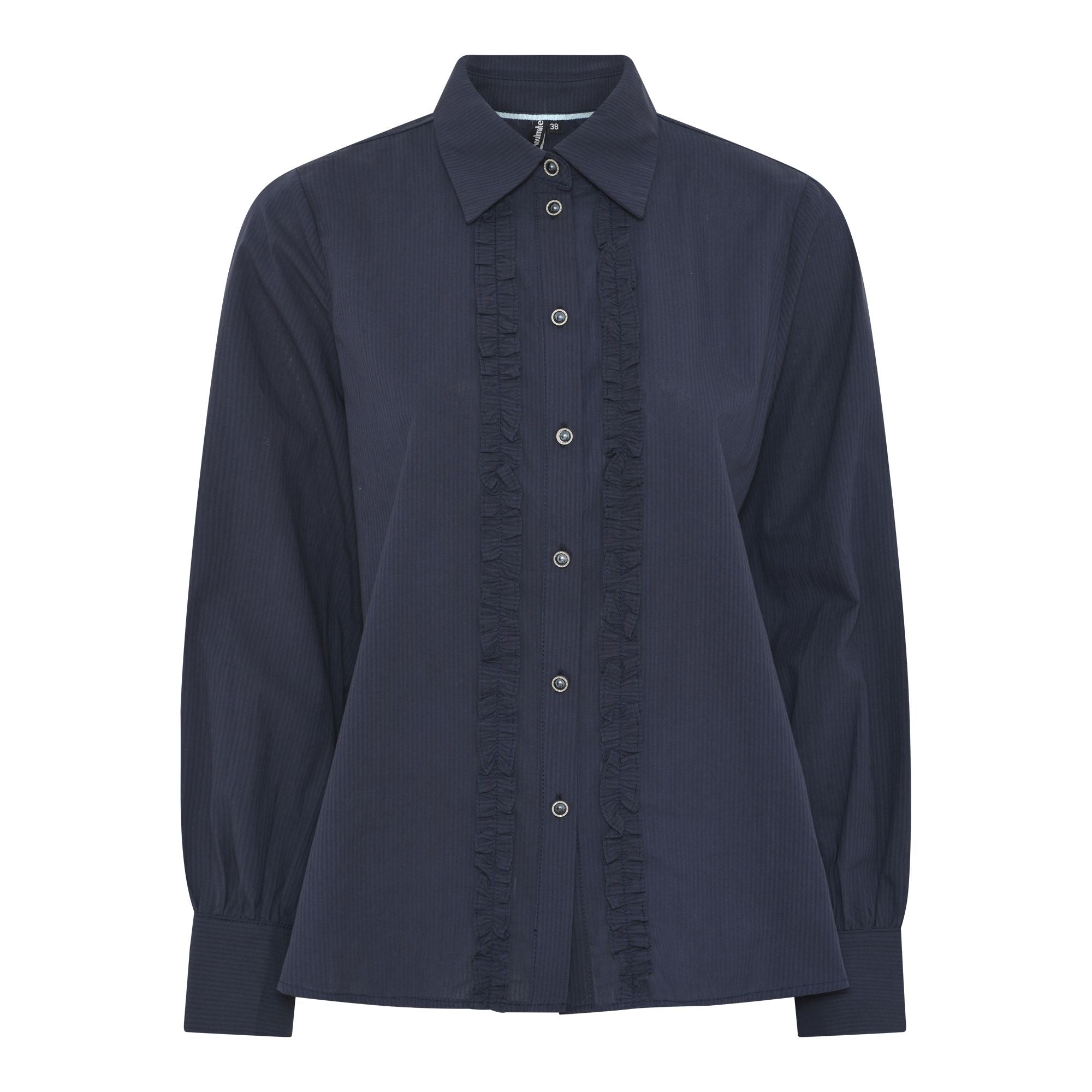 Soulmate Barbera Skjorte Woven Mørk Navy Blå