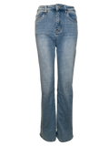 Jewelly Spri Jeans 7/8 Lynlås Denim Lys Blå