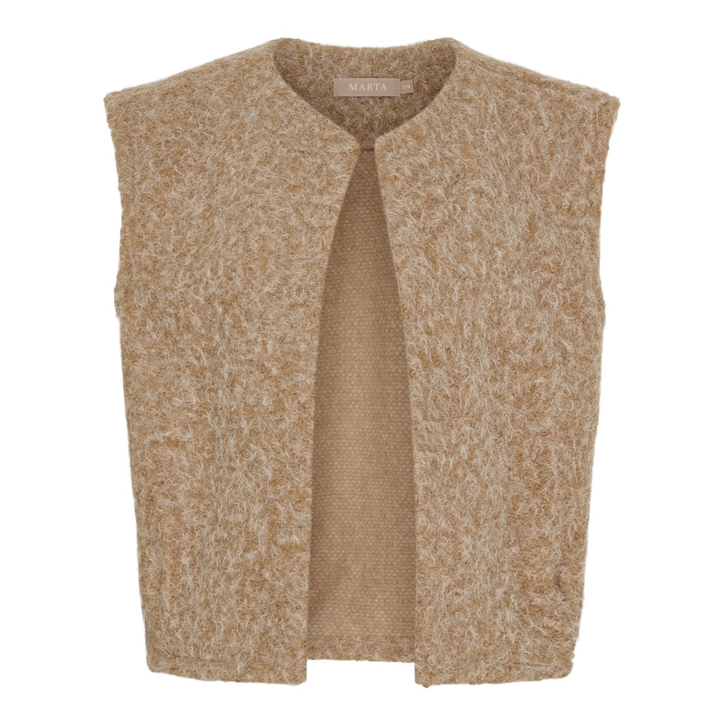 Marta Du Chateau Capella Strik Vest Camello Lys Brun