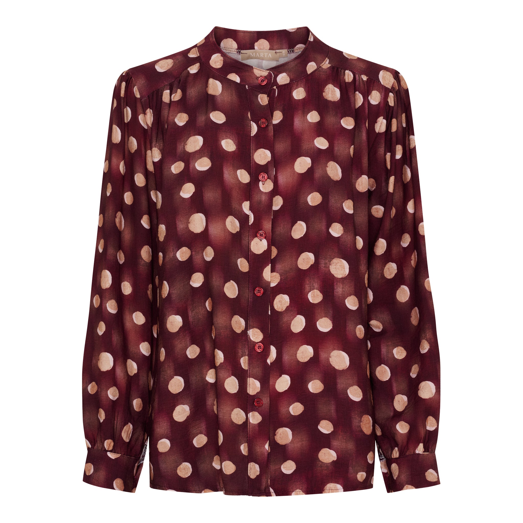 Marta Du Chateau Spinel Skjorte Prikker Originale Rød