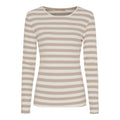 Marta Du Chateau Begonia T-shirt Langærmet Stribet Beige Melange