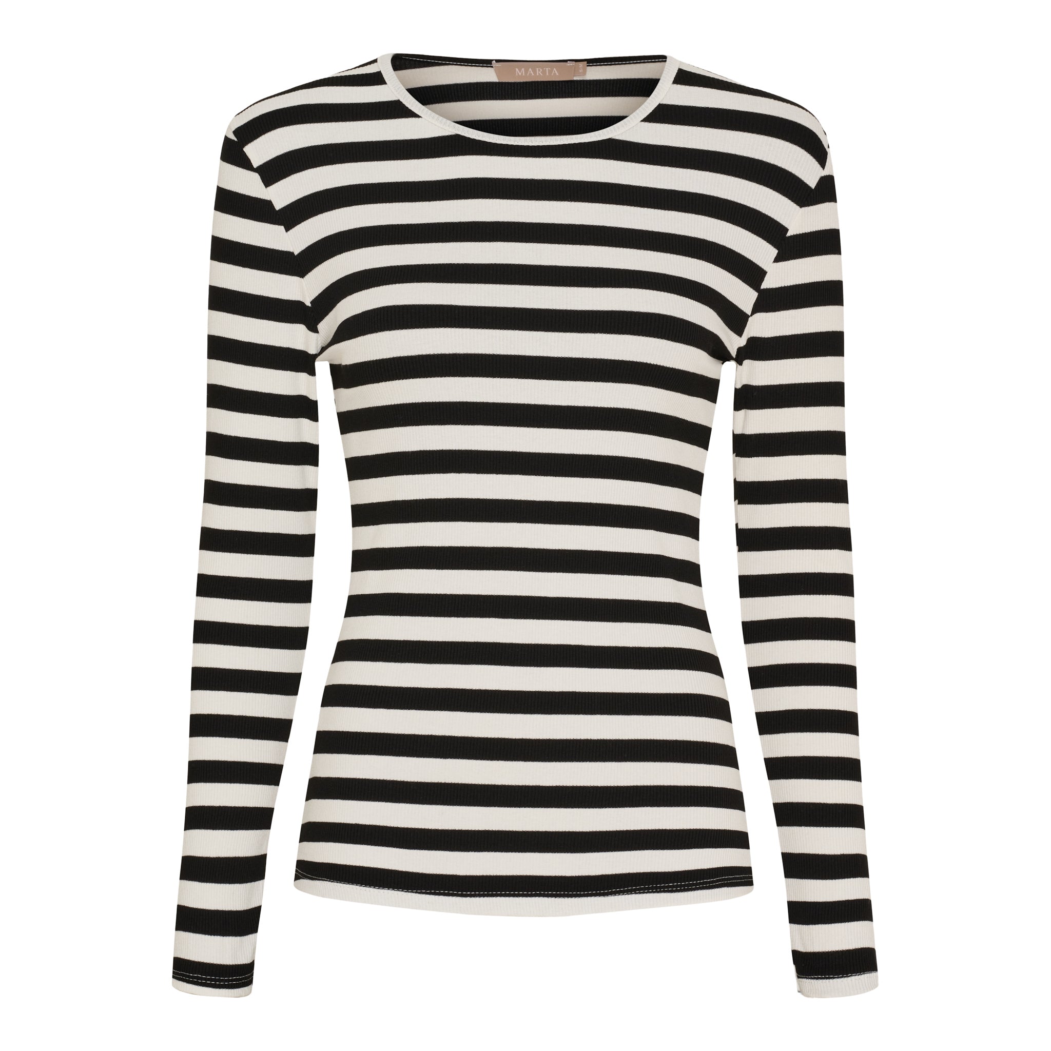 Marta Du Chateau Begonia T-shirt Langærmet Stribet Sort