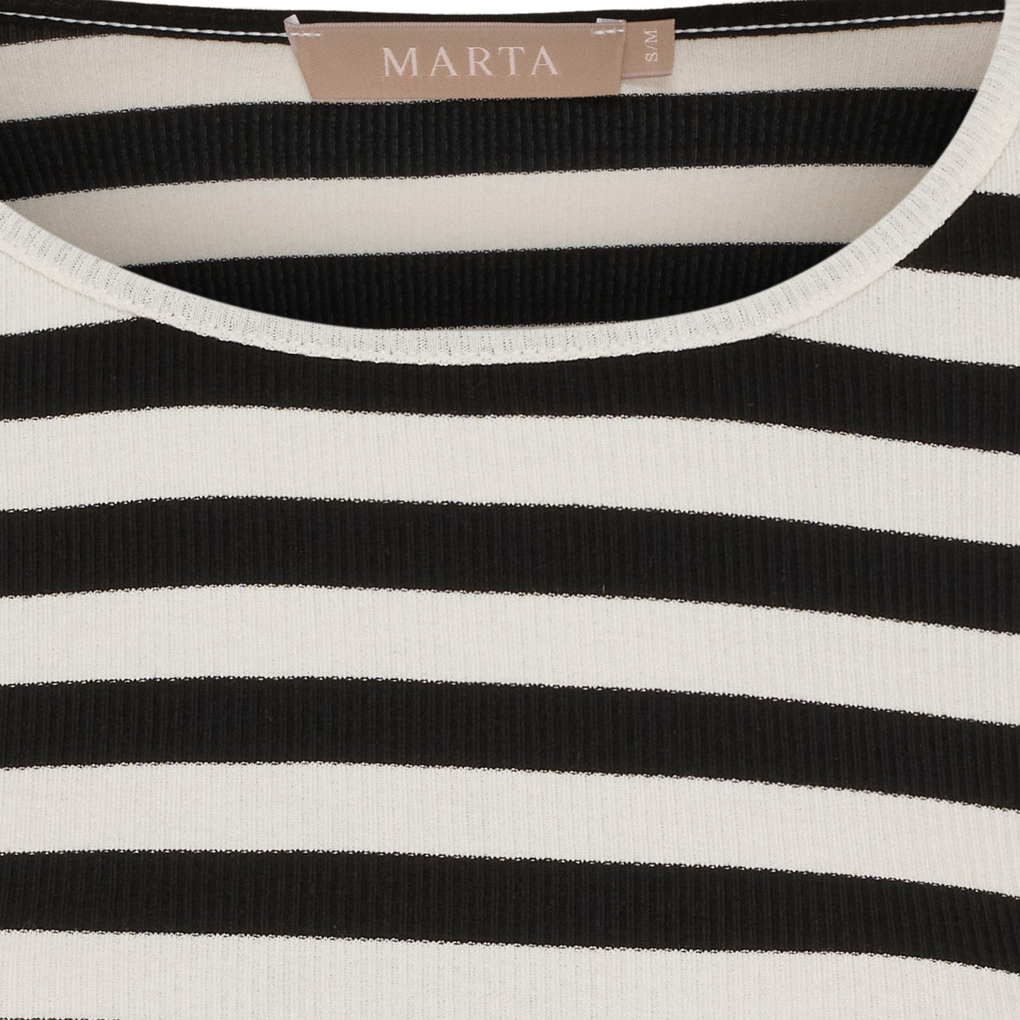 Marta Du Chateau Begonia T-shirt Langærmet Stribet Sort