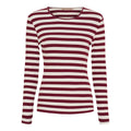 Marta Du Chateau Begonia T-shirt Langærmet Stribet Bordeaux Rød