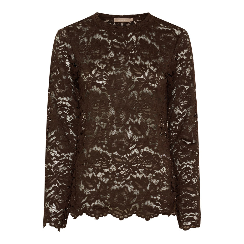 Marta Du Chateau Milley T-shirt Langærmet Moro Brun